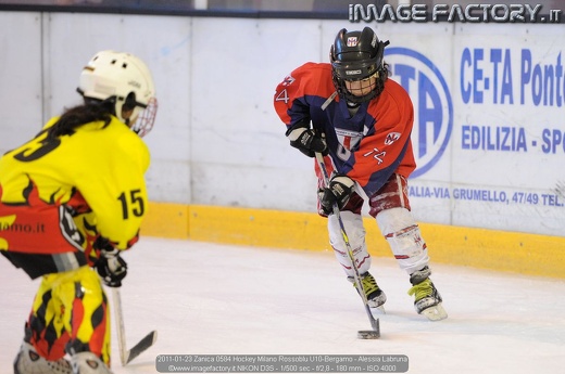2011-01-23 Zanica 0584 Hockey Milano Rossoblu U10-Bergamo - Alessia Labruna
